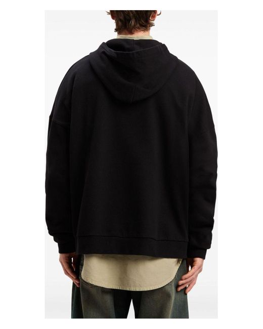 Palm Angels Black Printed Hoodie for men