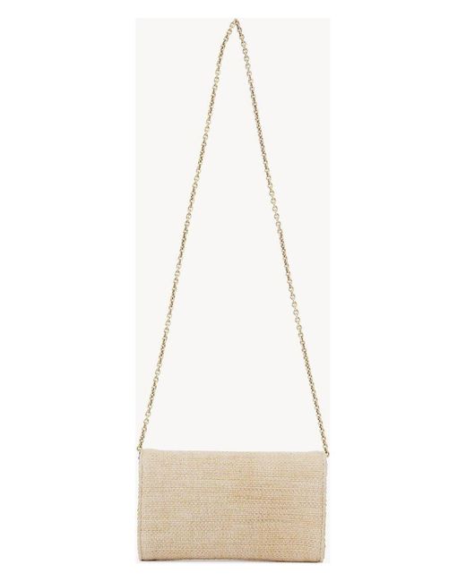 【Chloe】CLUTCH WITALYH CHAIN, HOT SAND, SINGLE S◆CH25UP559 Chloé Clutch Witalyh Chain, Hot Sand, Single S in Natural