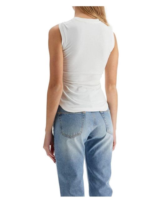 The Attico White Reese Fitted Tank Top