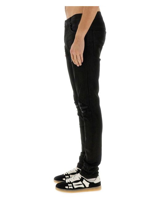 Amiri Black Mx1 Waxed Jeans for men