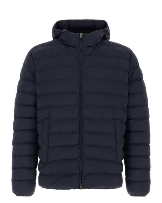 Herno Blue Stretch Nylon Jacket for men
