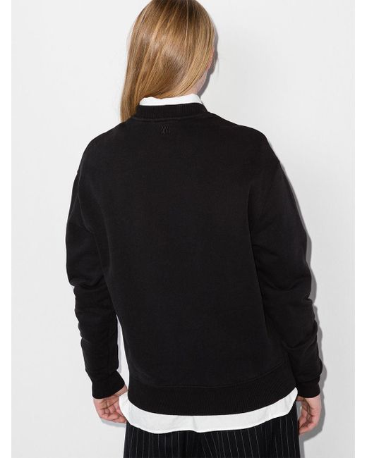 AMI Black Ami De Coeur Crew-Neck Sweatshirt