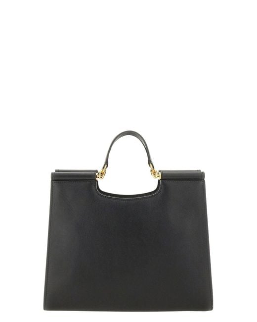 Dolce & Gabbana Black Shopping Bag Sicily Small