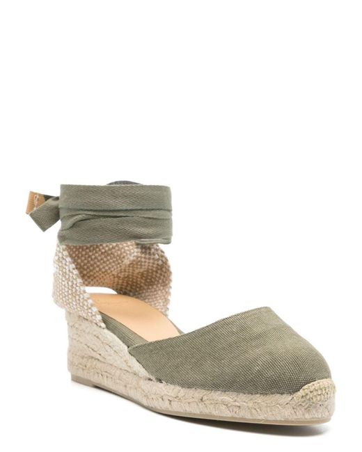 Castaner Green Carina Canvas Espadrilles Sandal
