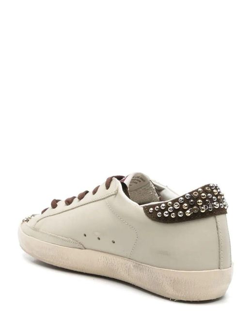 Golden Goose Deluxe Brand Natural Super Star Leather Upper And Star S Sneaker