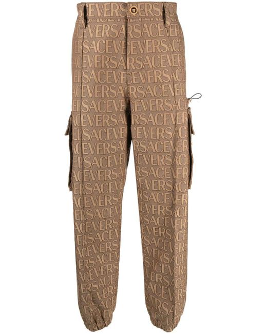 Versace Natural Cotton Blend Cargo-Trousers for men