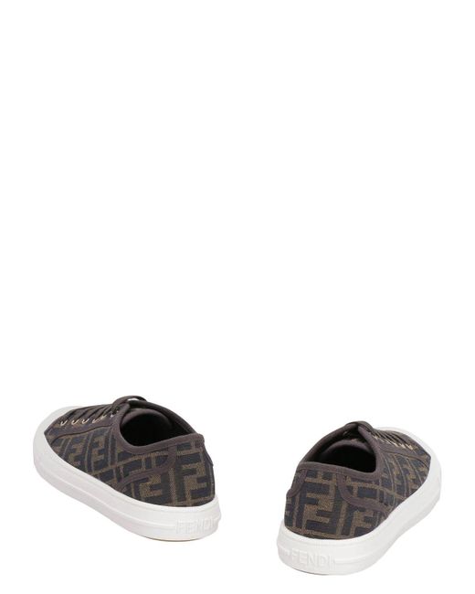 Fendi Embroidered Canvas Domino Sneakers for Men | Lyst