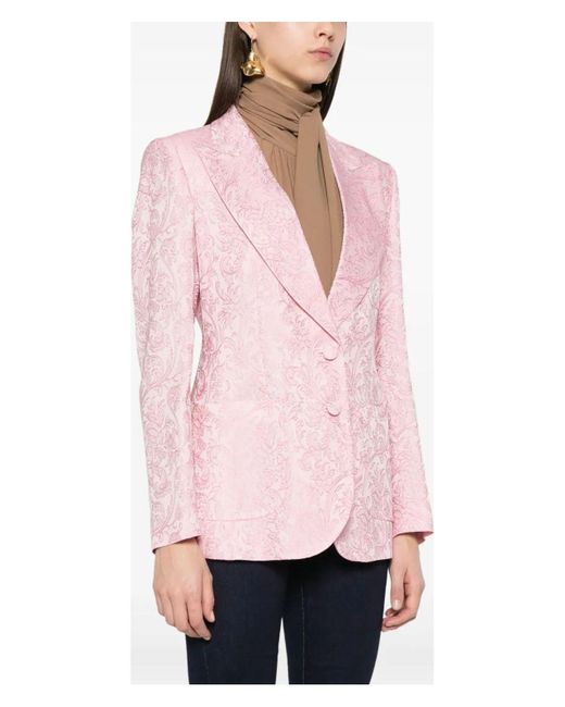Etro Jacquard Blazer in Pink | Lyst