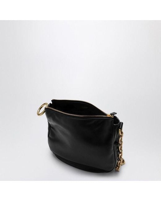 Burberry Black Leather Knight Bag