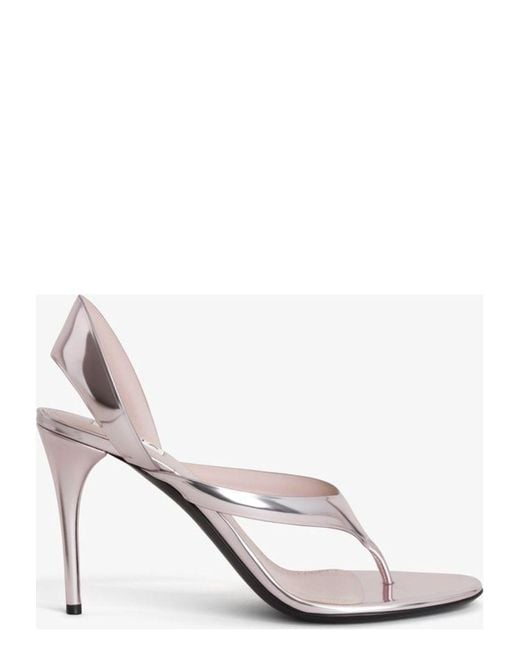 Alaïa White Tong Sandals 90