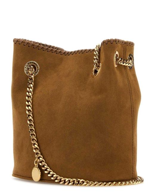 Stella McCartney Brown Biscuit Alter Suede Bucket Bag