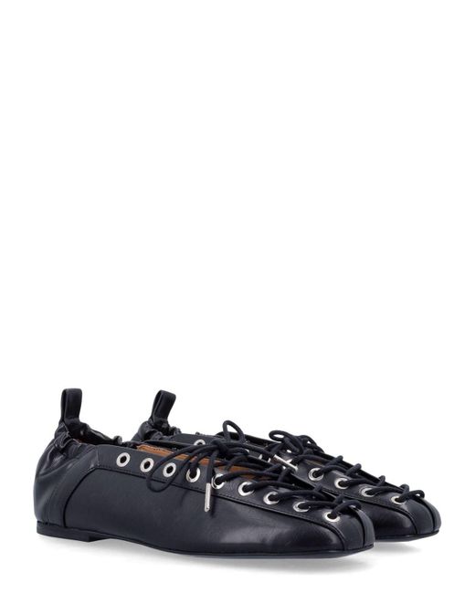 Ganni Women Ballerina Lace-Up