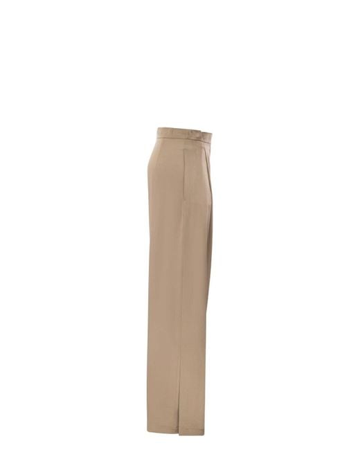パンツ Max Mara Antiqued silk satin Fiesta wide-leg pant max-mara-Pink-Antiqued-Silk-