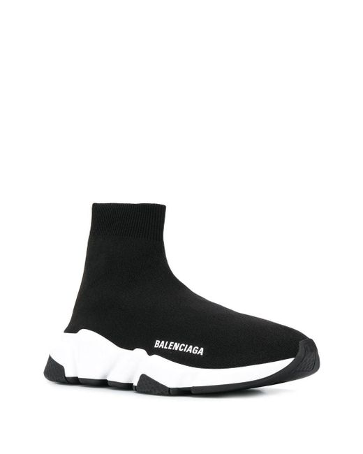 Balenciaga Black Speed Recycled Knitted Sock-Sneakers