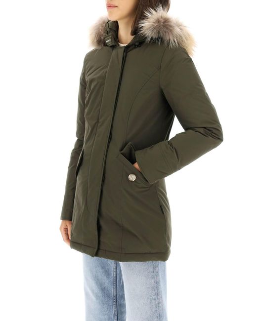 Woolrich Green Luxury Artic Parka With Removable Fur