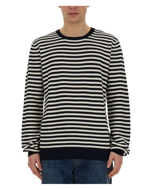 Dolce & Gabbana Gray Jersey With Stripe Pattern for men