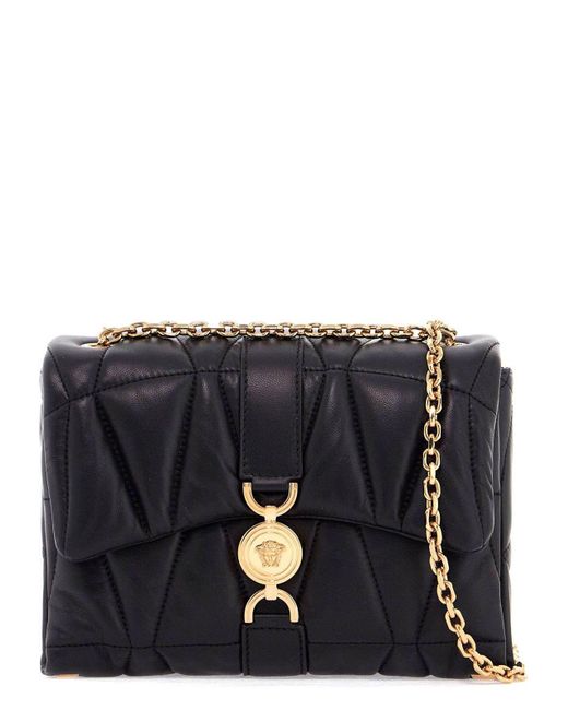 ショルダーバッグ・ポシェット VERSACE BLACK NAPPA LEATHER KLEIO SHOULDER BAG Versace Kleio Flap Leather Chain Shoulder Bag | Neiman Marcus