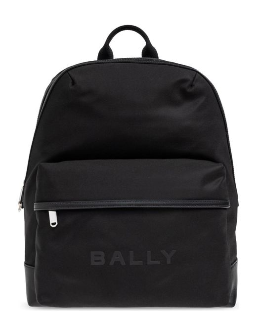 Bally Black Treck Logo Backpack for men