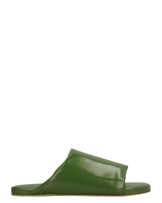 Bottega Veneta Green Leather Slippers for men