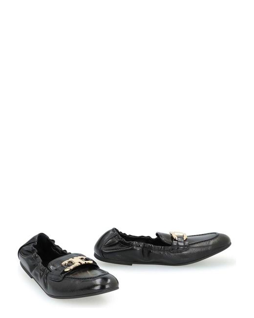 Ferragamo Black Jodie Leather Loafers