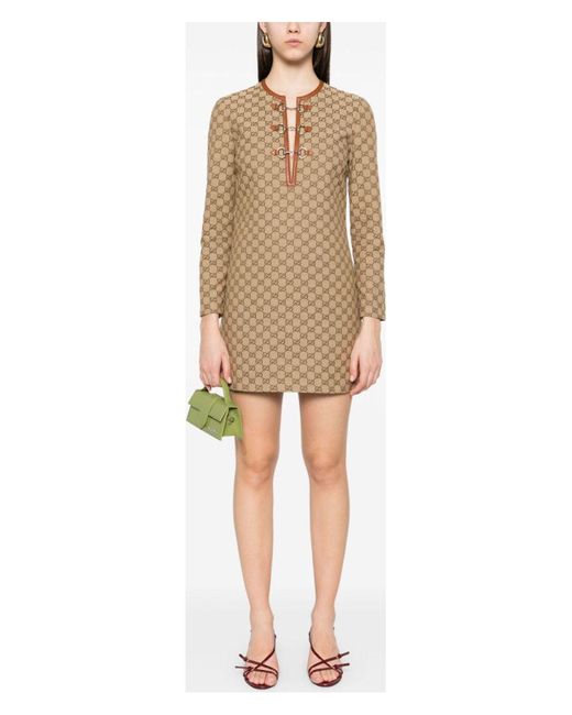 【関税＆送料込み】Gucci Gg Cotton Midi Dress GUCCI Belted pleated cotton Oxford-jacquard midi dress | NET
