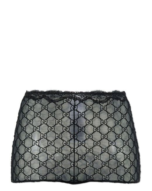 Gucci Gray Gg Tulle Coulottes