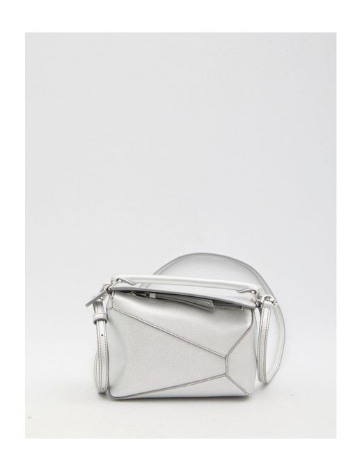 Loewe White Mini Puzzle Bag