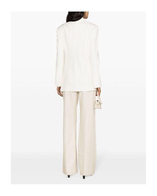 Jacquemus White La Veste Tibau Blazer Jacket