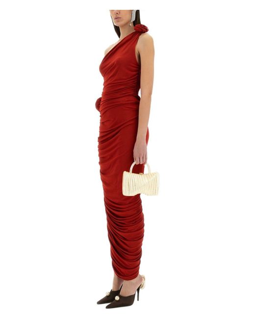 Magda Butrym Red Viscose Blend Skirt