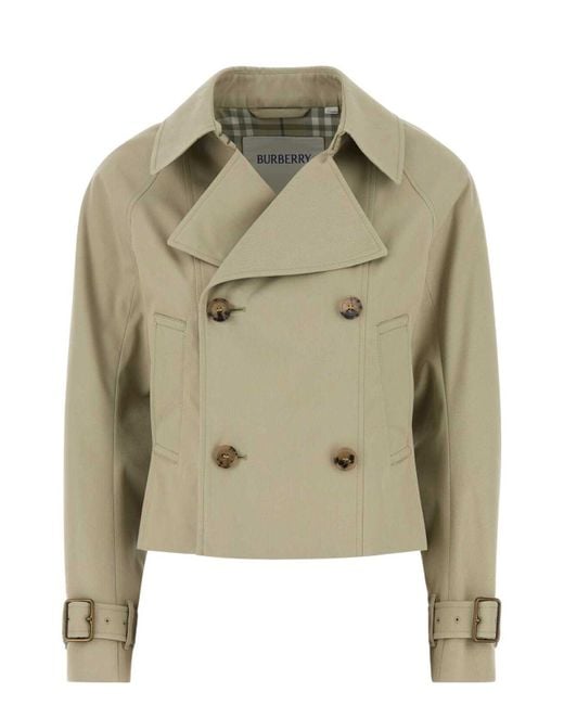 ジャケット BURBERRY Sage Green Polyester Blend Trench Coat Burberry Sage Polyester Blend Trench Coat in Green | Lyst