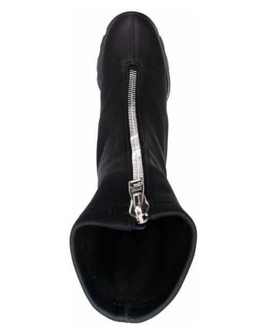 Alexander McQueen Black Slim Tread Ankle Boots