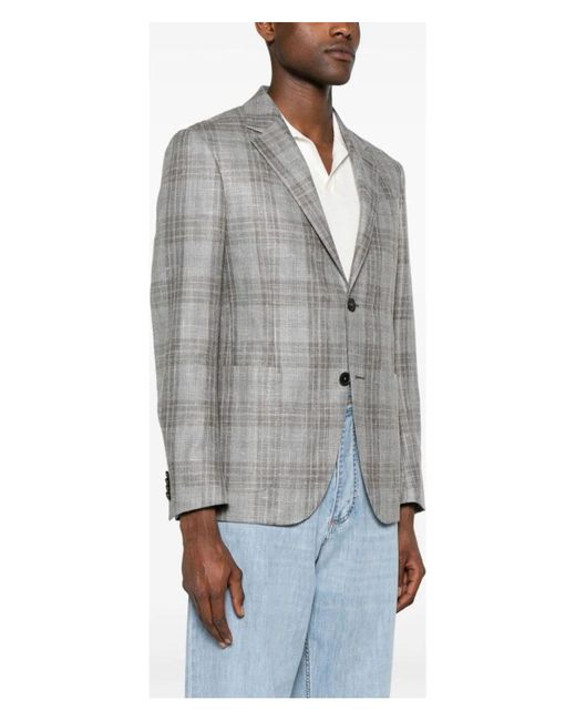 Zegna Green Wool And Silk Blend Jacket for men