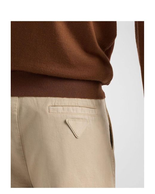 Prada White Cotton Pants for men