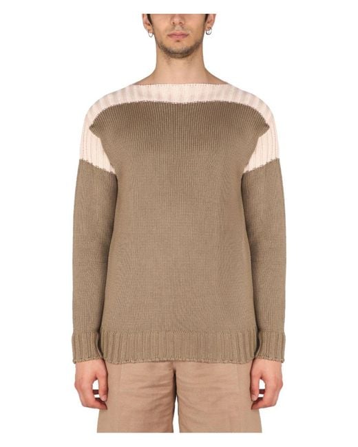 Fendi Natural Cotton And Cashmere Sweater for men
