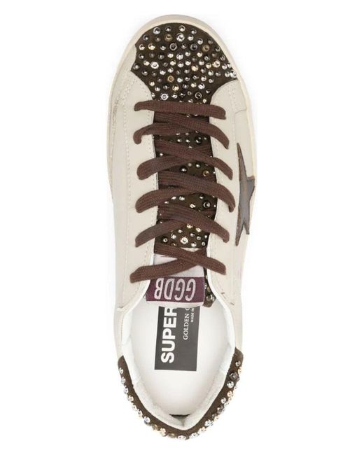 Golden Goose Deluxe Brand Natural Super Star Leather Upper And Star S Sneaker