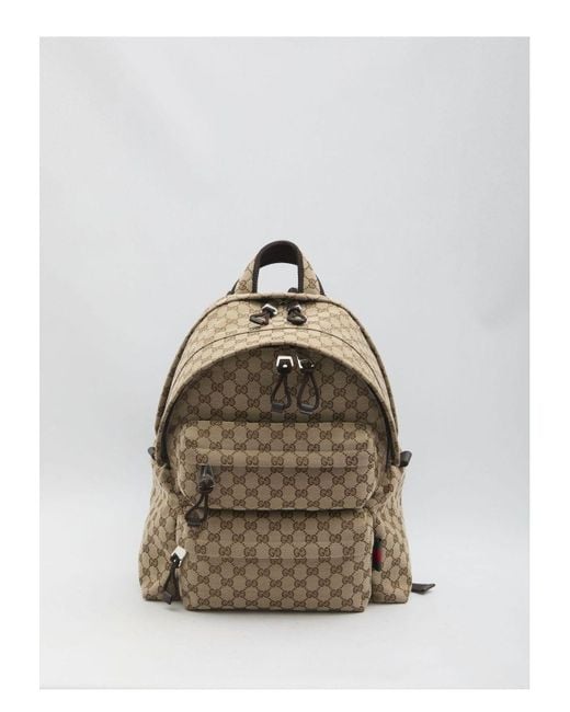 Gucci White Medium Gg Backpack for men