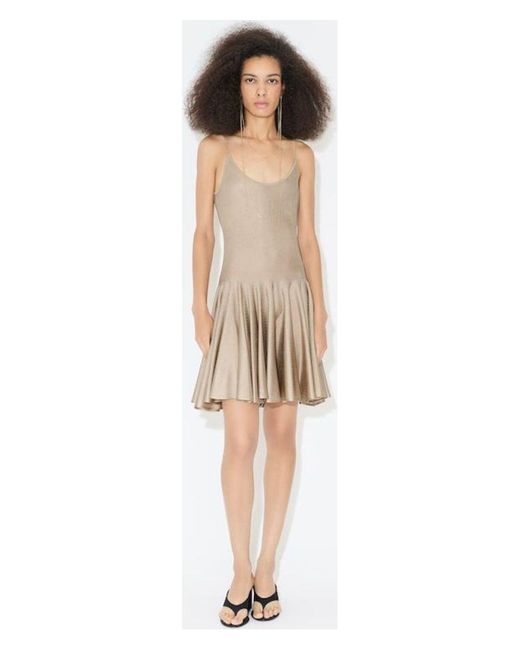 Alaïa Natural Beig Chain Straps Dress