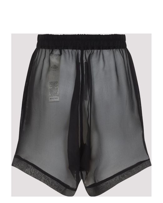 ショートパンツ RICK OWENS SILK SHORTS Rick Owens Silk Shorts in Black | Lyst