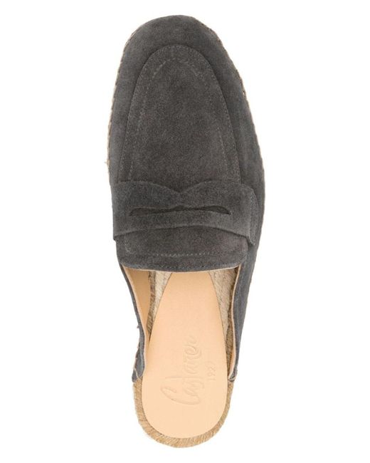 Castaner Gray Nando Suede Leather Slippers for men