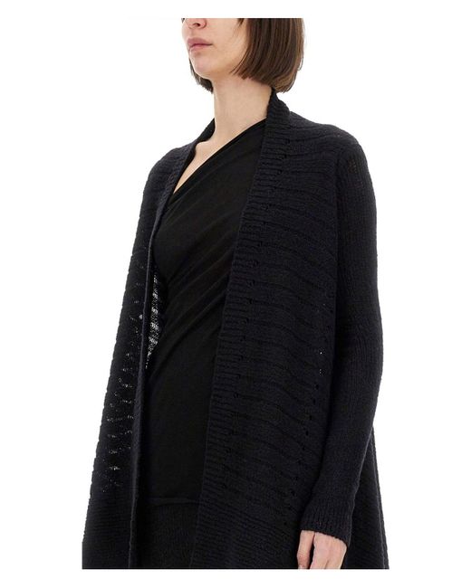Rick Owens Black Knitted Cardigan