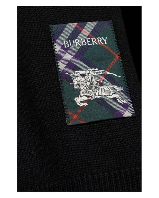 Burberry Black 100% Wool Sweater for men