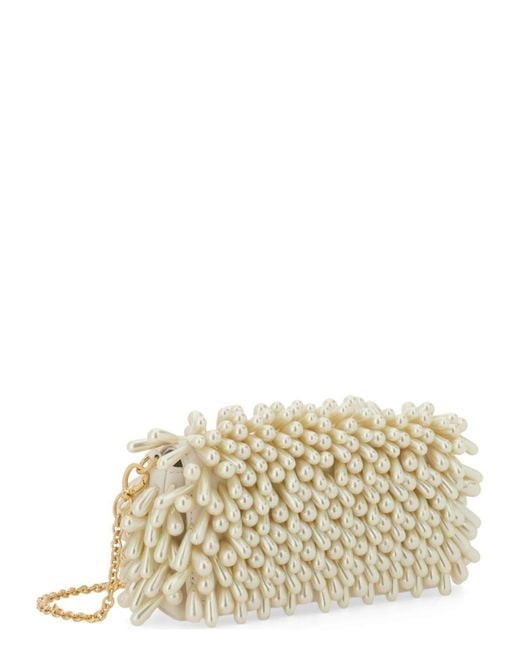 Cult Gaia Metallic Sheep Leather Clutches