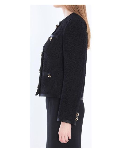 Dolce & Gabbana Black Tweed Single-Breasted Jacket
