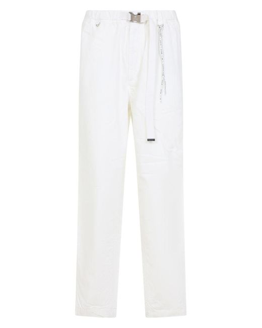 Mastermind Japan White Regular Fit Belted Easy Pants for men