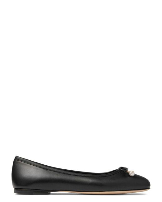 Jimmy Choo Black Elme Flat Leather Ballet Flats