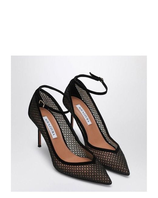 Aquazzura White Mesh Décolleté Asha Pumps