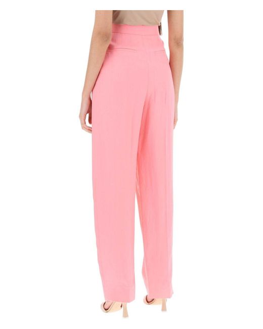 Stella McCartney Pink Viscose Blend Wide-Leg Pant