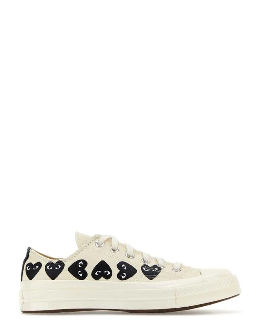 COMME DES GARÇONS PLAY White Ivory Canvas Comme Des Garã§Ons X Converse Sneakers
