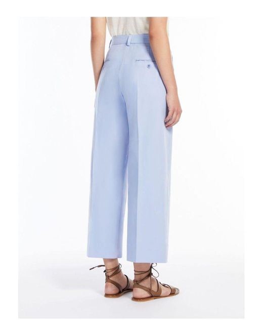 Weekend by Maxmara Blue Zircone Long Trouser