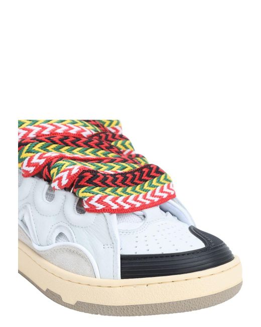 Lanvin White Curb Sneakers